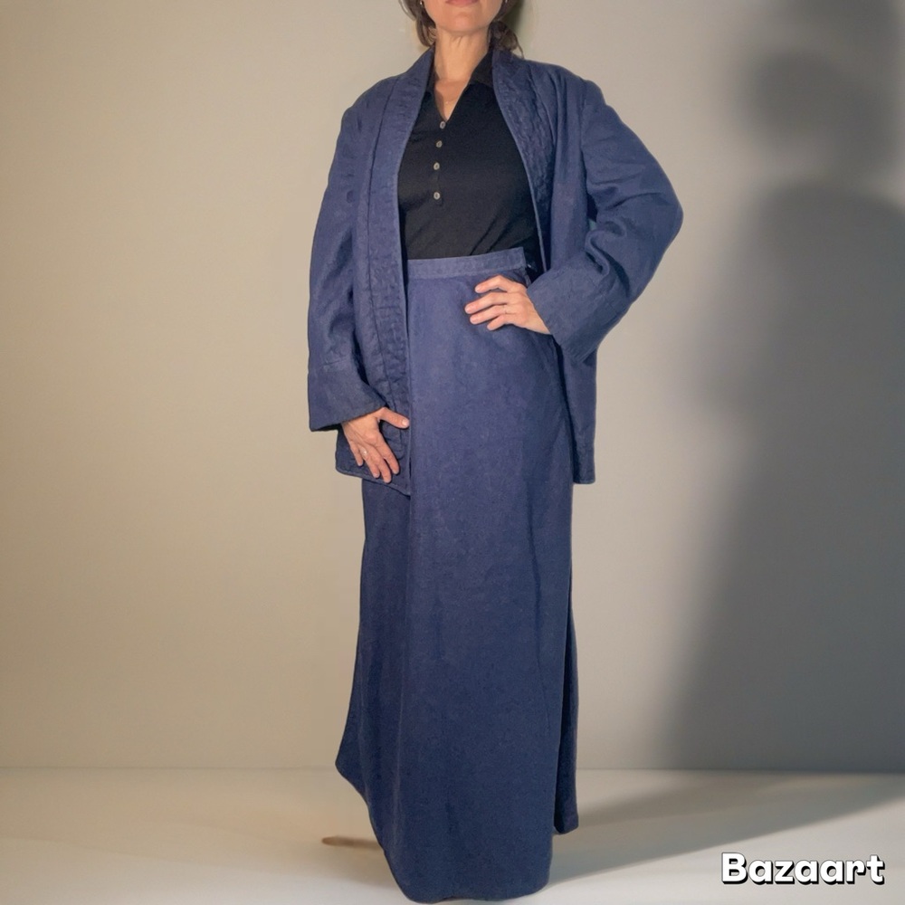 Vintage 1979s Rare Martieri di Roma Denim Skirt Set made in Italy